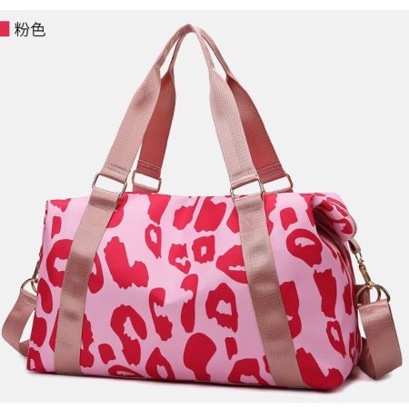 Pink Leopard Print Duffle Bag
